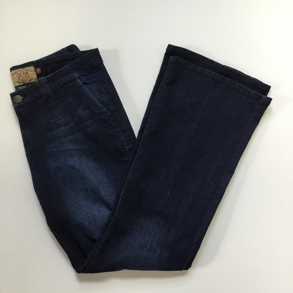 Dear John dark wide leg jeans sz 31 ACTUAL 33